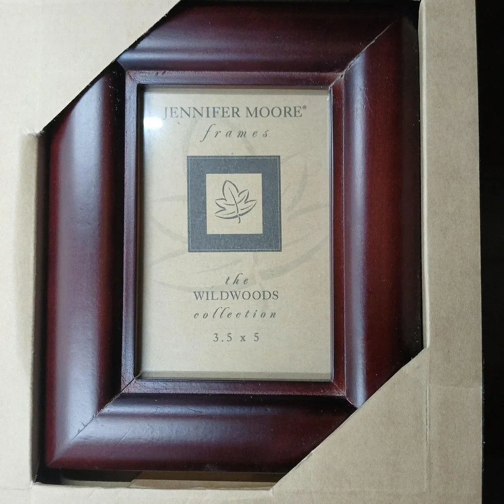 Jennifer Moore Wildwoods Photo Picture Frames Set Of 3 Wood 3.5x5 Convex 1996‎
